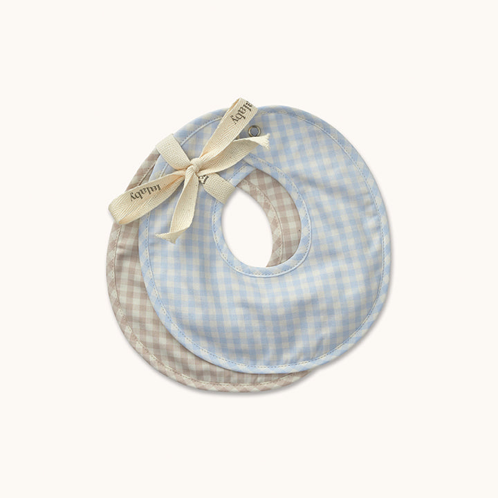 Bibi Bib 2-pak - blue gingham