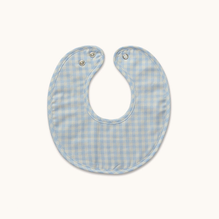 Bibi Bib 2-pack - blue gingham