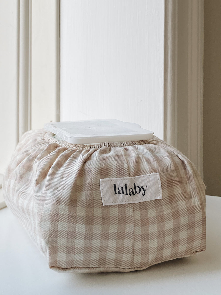 Vådservietter beige gingham