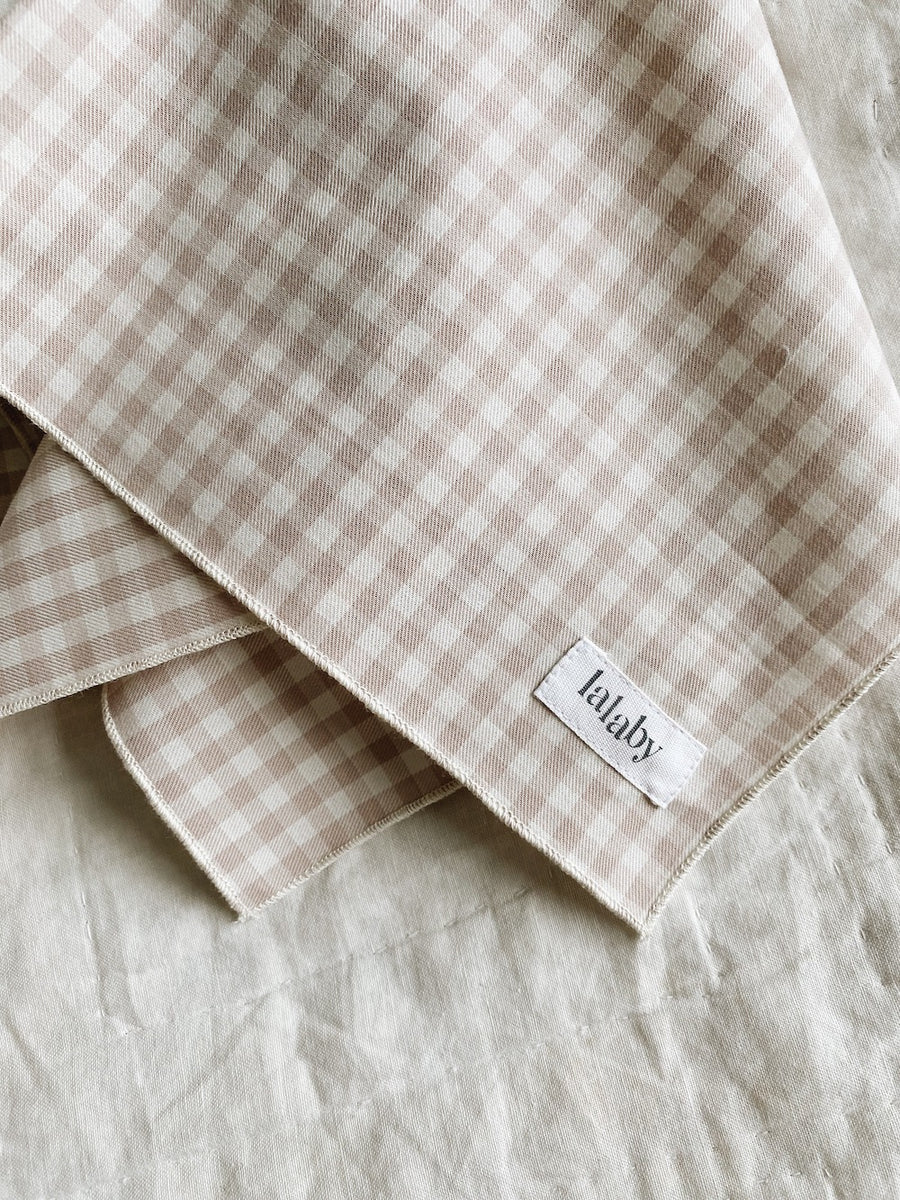 Eddie tørklæde beige gingham