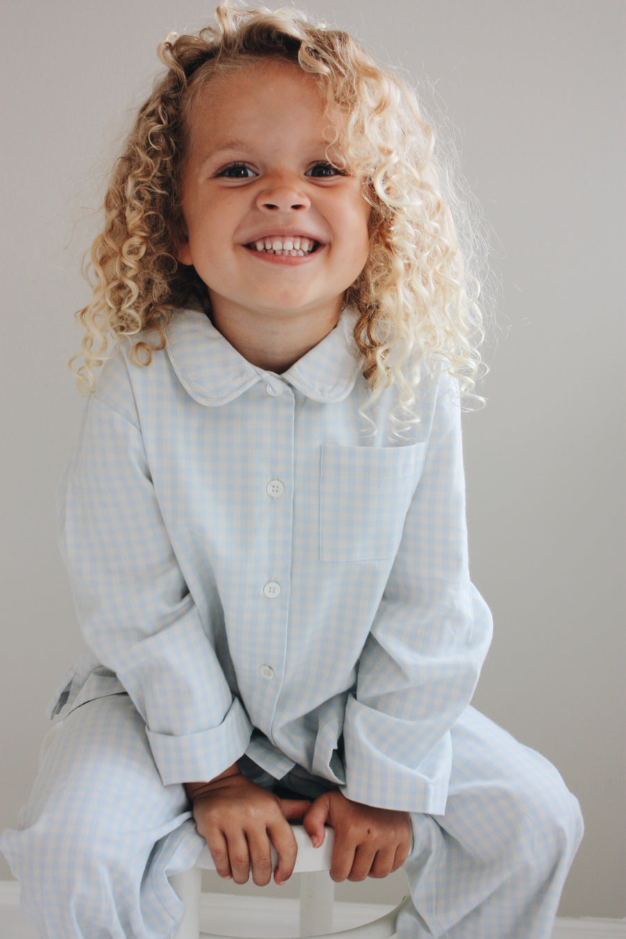 Classic pyjamas blue gingham - lalaby.com