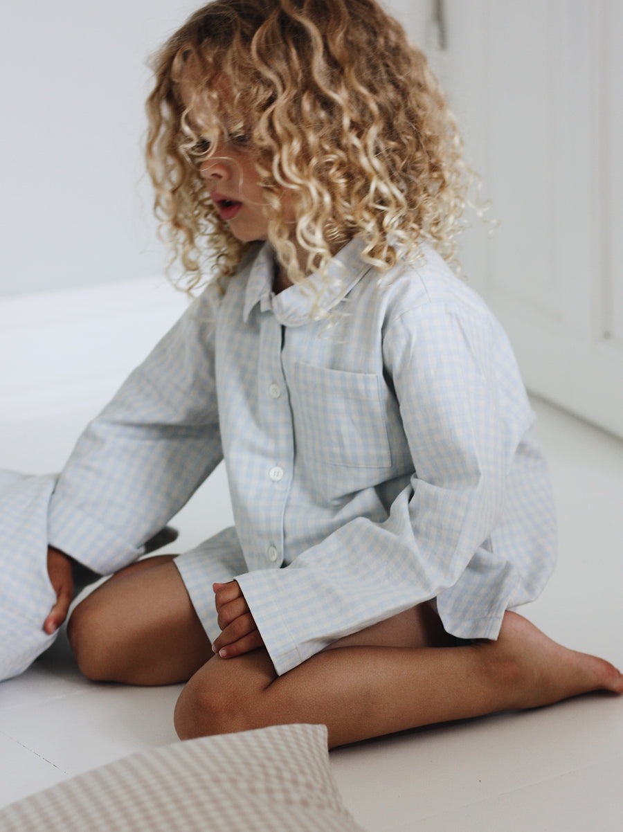 Classic pyjamas blue gingham - lalaby.com