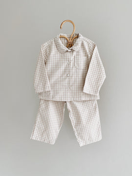 Classic pyjamas beige gingham