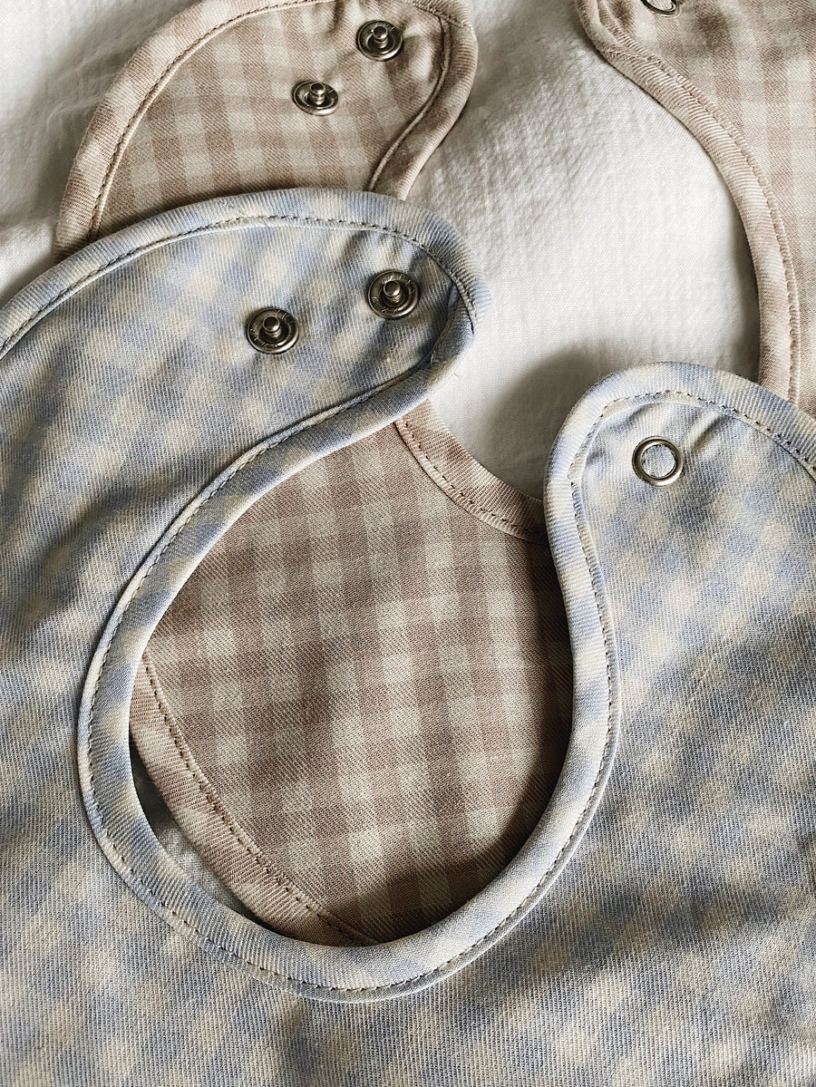 Bibi Bib 2-pak - blue gingham