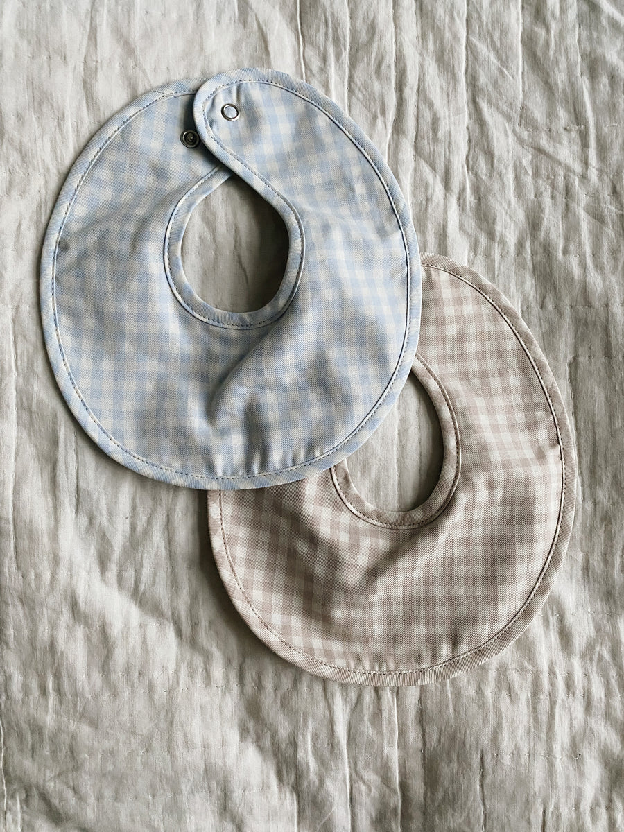 Bibi Bib 2-pak - blue gingham