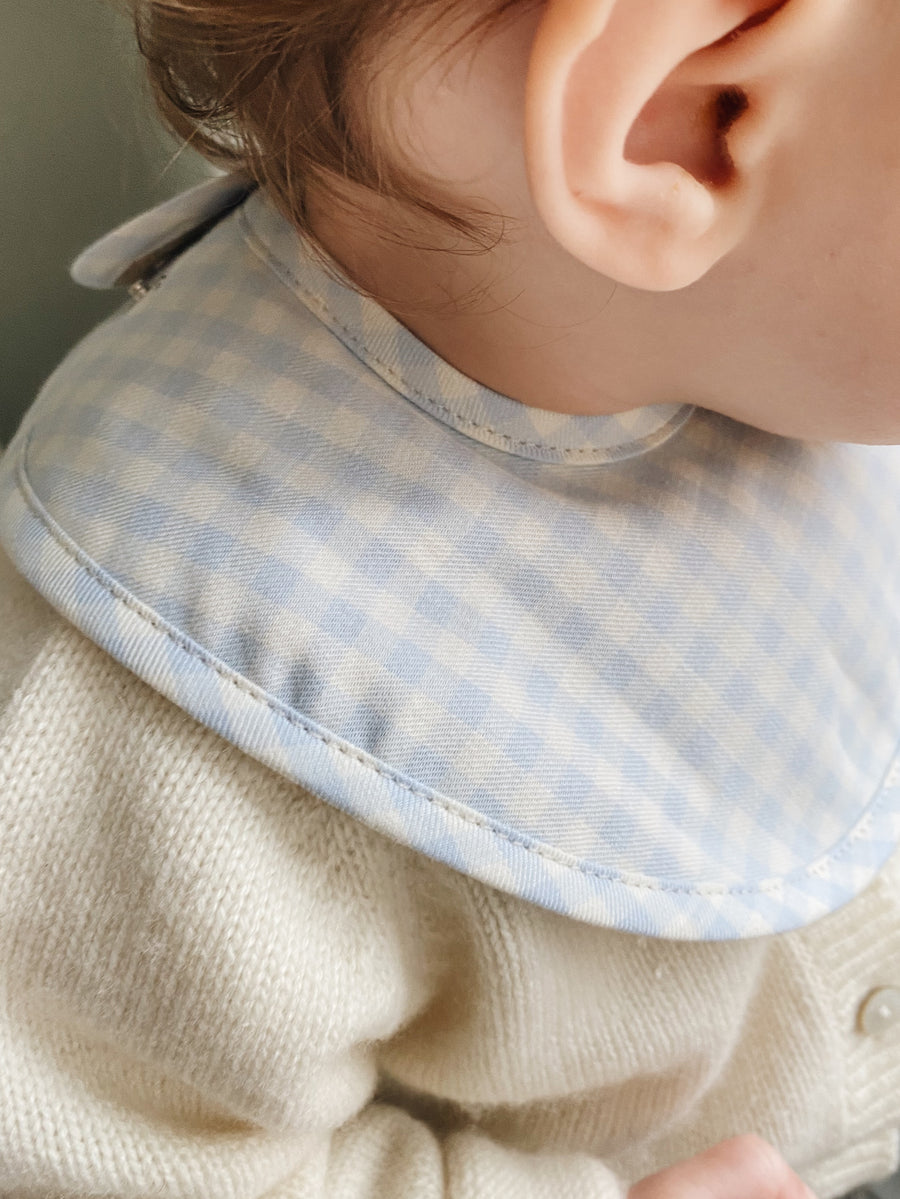 Bibi Bib 2-pack - blue gingham