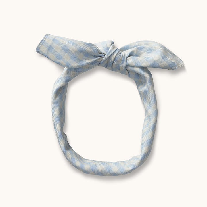 Eddie scarf blue gingham