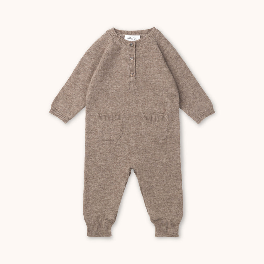 Juno cashmere jumpsuit toast - lalaby.com