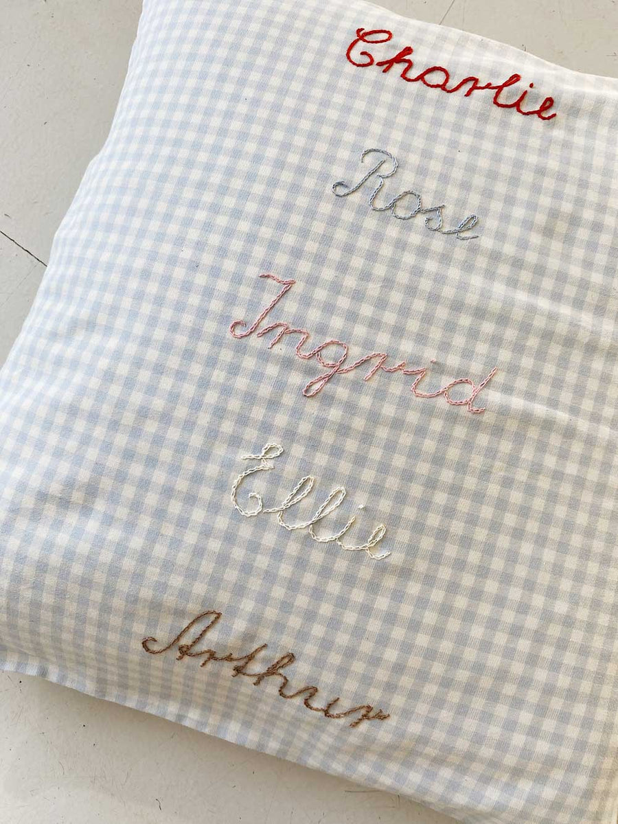 Classic junior bedding blue gingham - lalaby.com