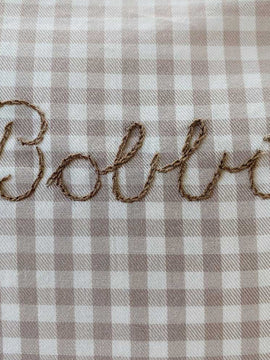 Klassisk junior sengetøj beige gingham