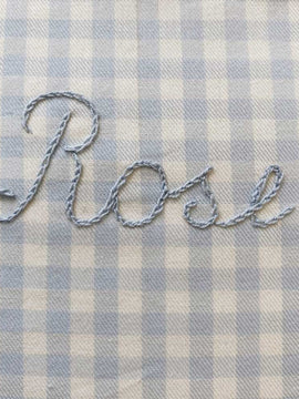 Klassisk junior sengetøj blå gingham