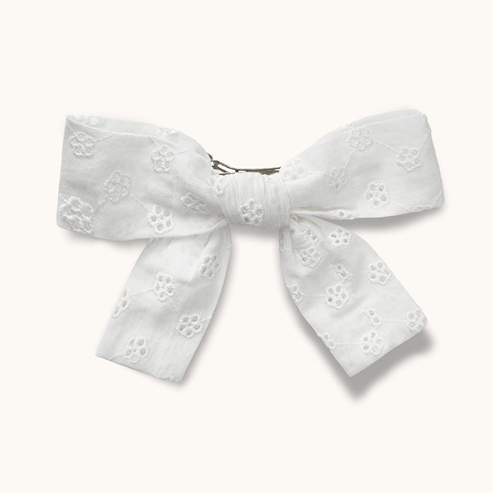 Big hairbow broderie anglaise