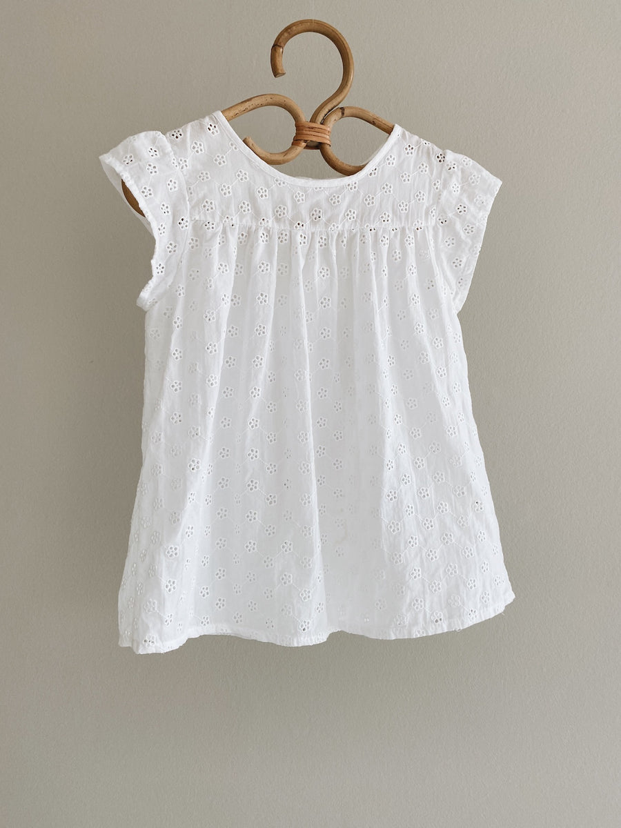 Daisy top børne broderie anglaise