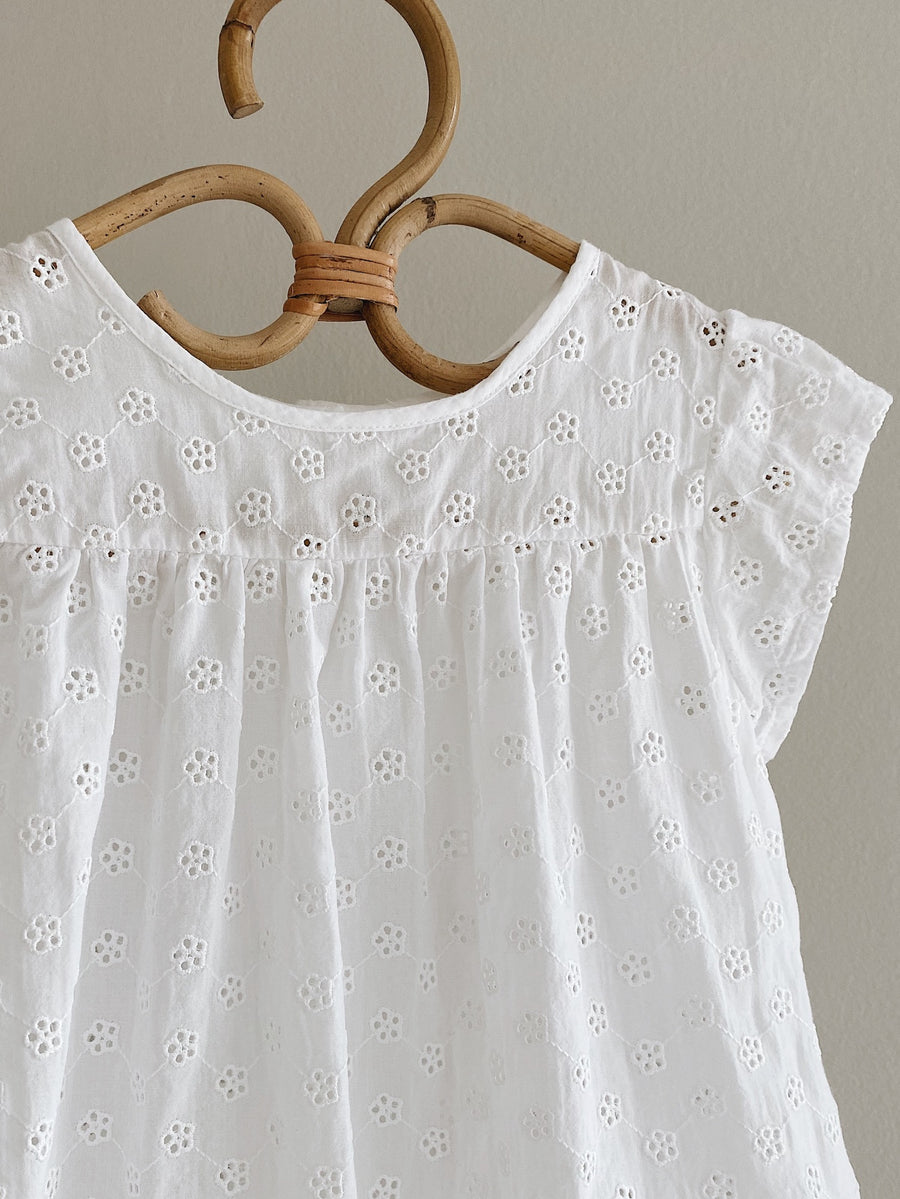 Daisy top børne broderie anglaise