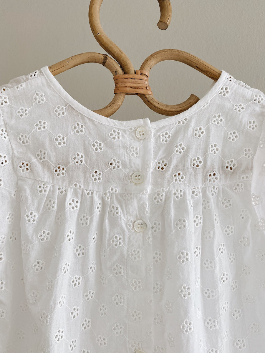 Daisy top børne broderie anglaise