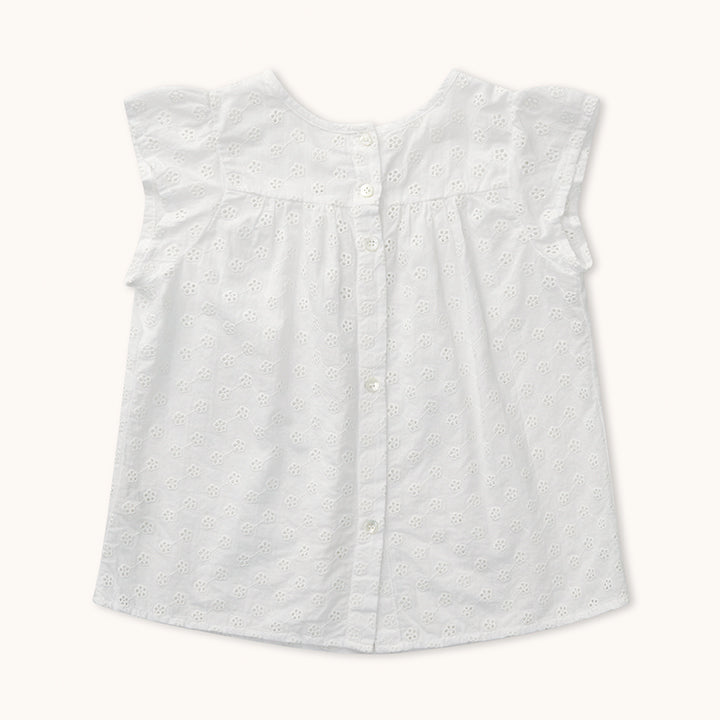Daisy top børne broderie anglaise
