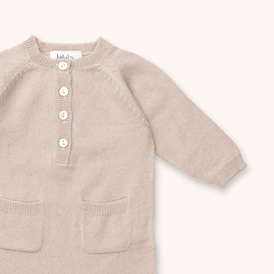 Juno cashmere jumpsuit powder - lalaby.com